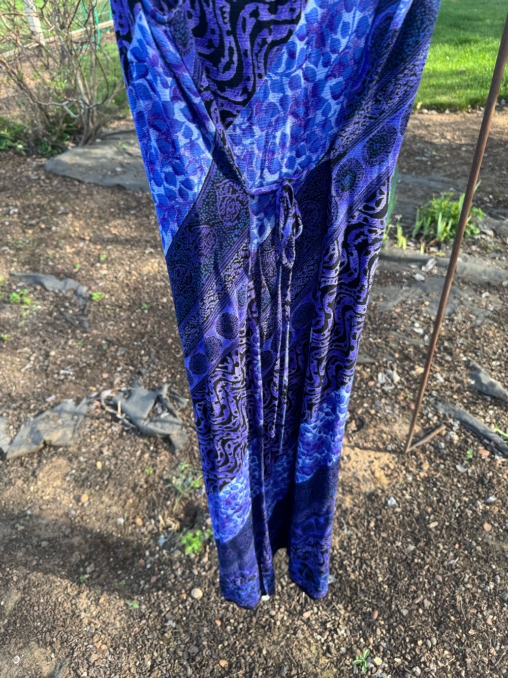 Rabbit Rabbit Rabbit Designs Sleeveless Purple Patterned Maxi - Picture 8 of 12